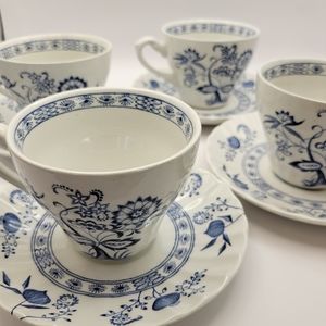 VTG J&G Meakin England Classic Nordic Ironstone. Set of 4. Cups and Saucers.